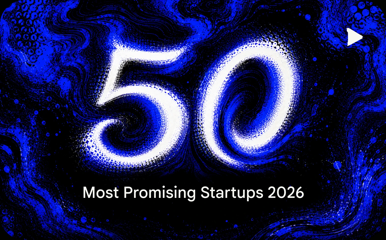 Most Promising Startups 2026 — the numeral 50 on the Qedma brand artwork